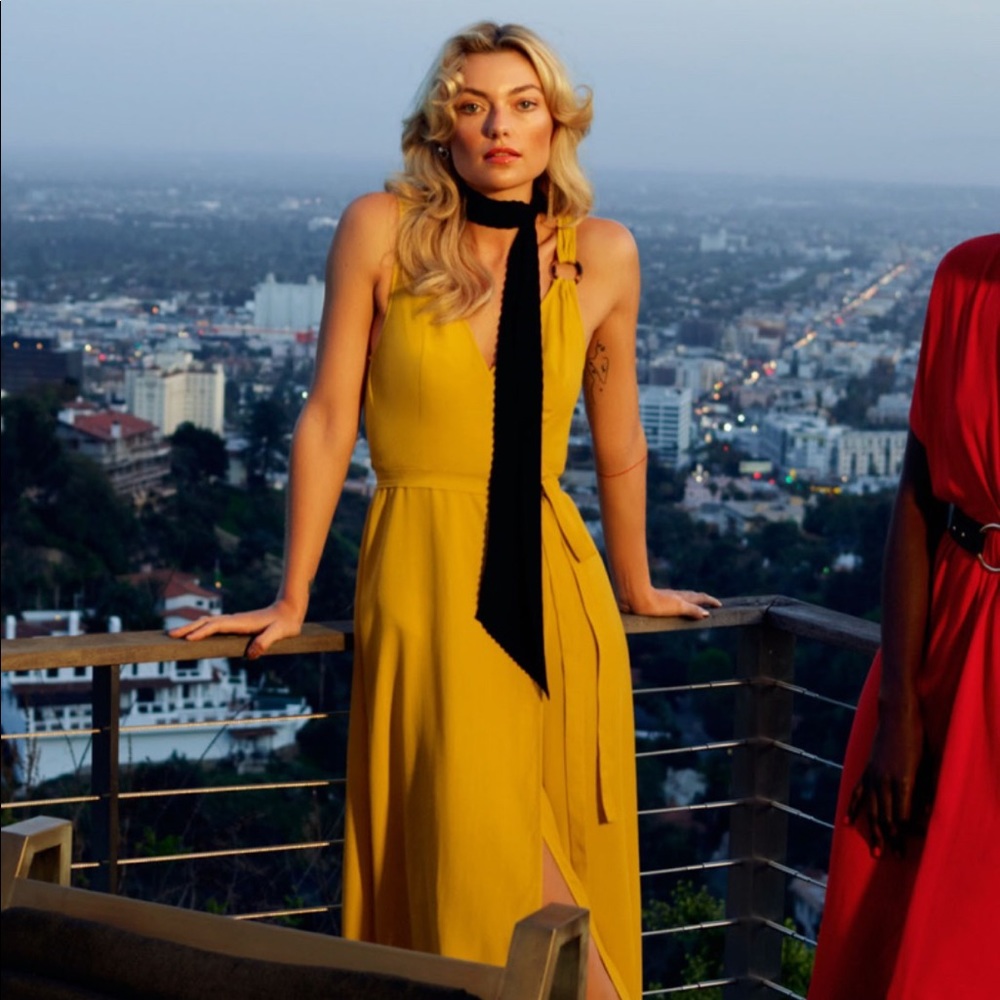 &Other Stories - Yellow wrap dress size 4